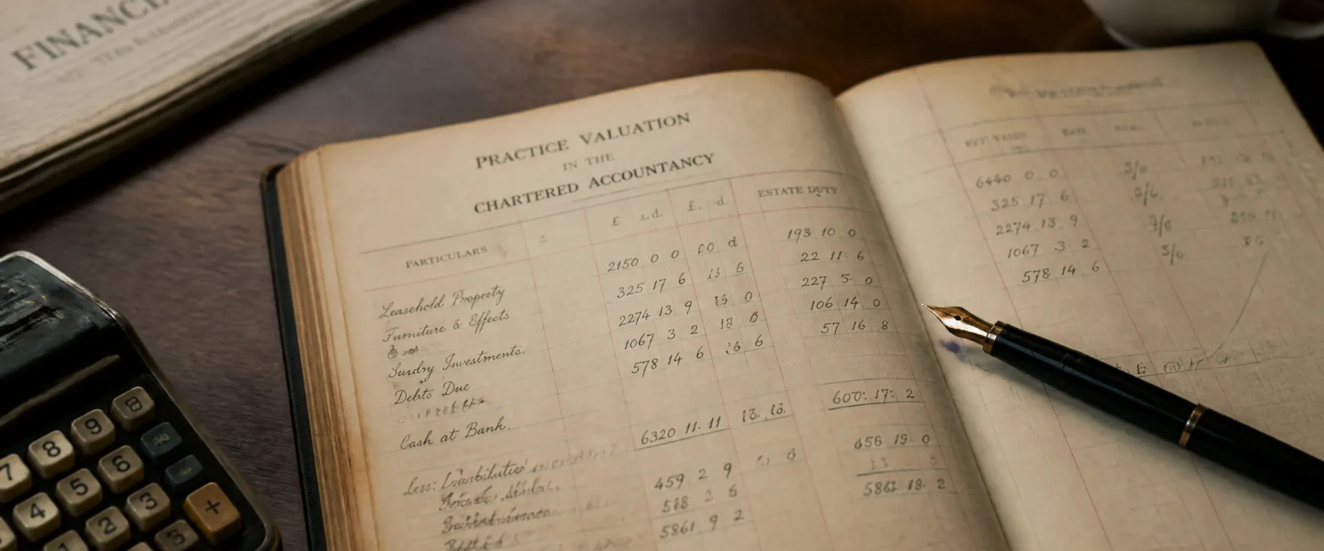 UK accountancy practice valuation ledger and calculator